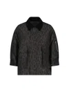 Sacai Leopard Print X Nylon Twill Jacket In Brown