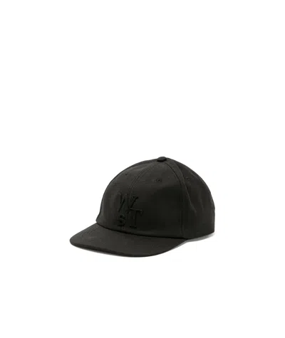 Sacai Letter Baseball Cap In Black