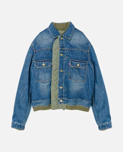 SACAI LEVI'S DENIM X NYLON TWILL REVERSIBLE BLOUSON