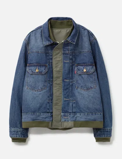 Sacai Levi's Reversible Jacket In Blue