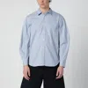 Sacai Mens Shirt Button Down Collar Stripes In Blue