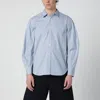 Sacai Mens Shirt Button Down Collar Stripes In Blue