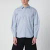 Sacai Mens Shirt Button Down Collar Stripes In Blue