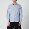 Sacai Mens Shirt Button Down Collar Stripes In Blue