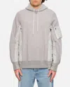 Sacai Light Grey Terry Sweatshirt In Light Grey