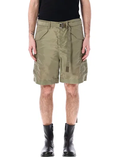 Sacai Cargo Nylon Short In Lt_khaki