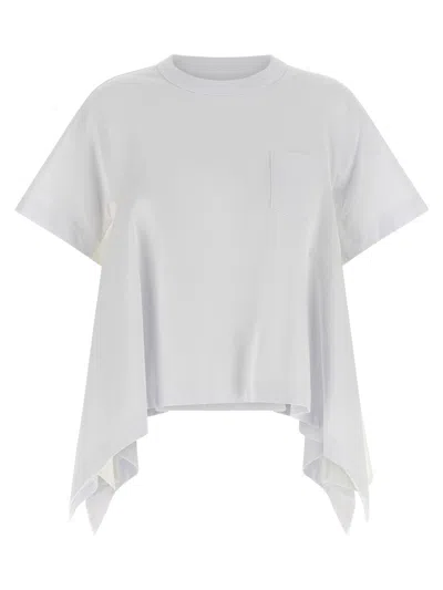 Sacai Light Weight Denim X Cotton Jersey T-shirt In Animal Print