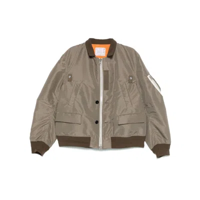 Sacai Lightweight Multi-fabric Jacket For Spring/summer In Blue