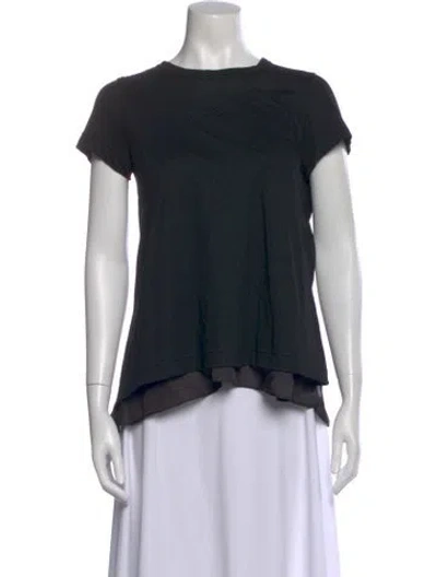 Pre-owned Sacai Linen Crew Neck T-shirt In Multi