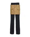 Sacai Multicolor Miniskirt Insert Pants In Black