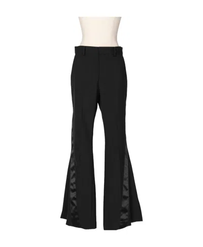 Sacai Logo Dress Trousers In Black
