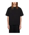 Sacai Black Cotton Jersey T-shirt In Black