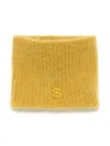 Sacai Logo-embroidered Scarf In Yellow