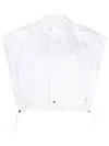 Sacai Logo-embroidered Short-sleeve Shirt In Off White 151