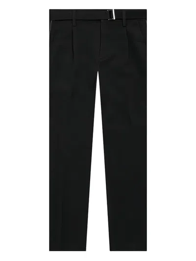 Sacai Logo-engraved Trousers In Black
