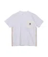 Sacai Logo-patch Cotton T-shirt In White