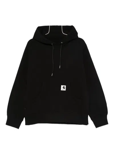 Sacai Logo-patch Hoodie In Multi