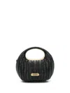 Sacai Structured Rattan Tote Bag With Oval Handle In 黑色