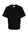 Sacai Black Paneled T-shirt In Black