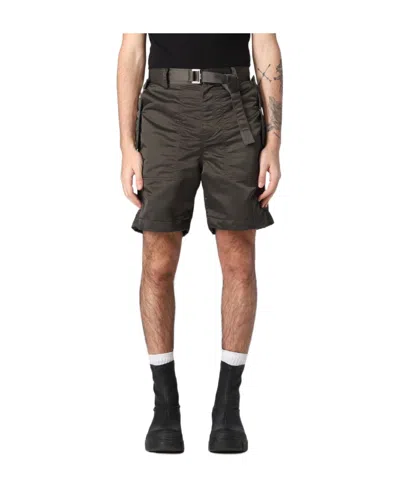 Sacai Logo Shorts In Black