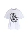 Sacai Where The Wild Things Are Cotton Jersey T-shirt In White