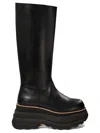 Sacai Leather Knee-high Chunky Moto Boots
