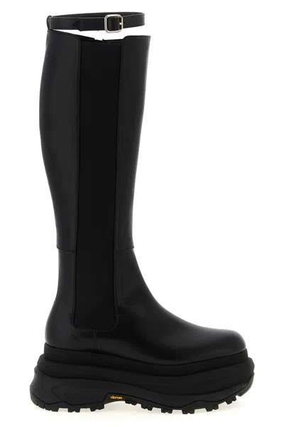 Sacai 'long Boots' Boots In Black