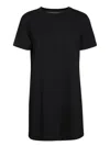 Sacai Long Cotton T-shirt In Black In Blue