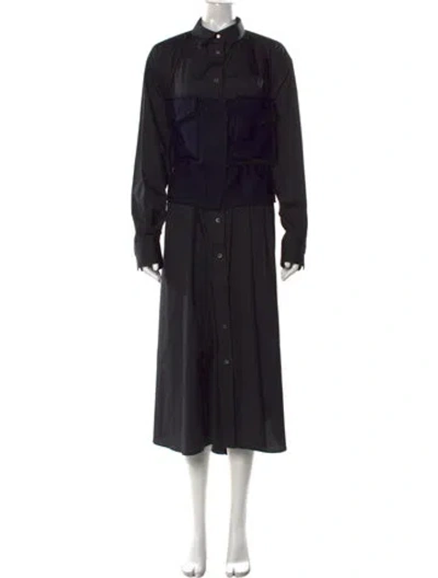 Pre-owned Sacai Long Dress In Black