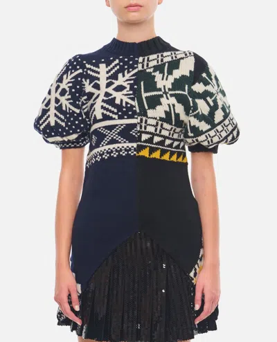 SACAI LONG PATTERN KNITWEAR
