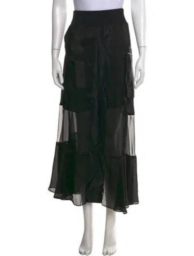 Pre-owned Sacai Long Skirt W/ Tags In Black