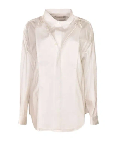 Sacai Long Sleeve Buttoned Shirt In Neutral