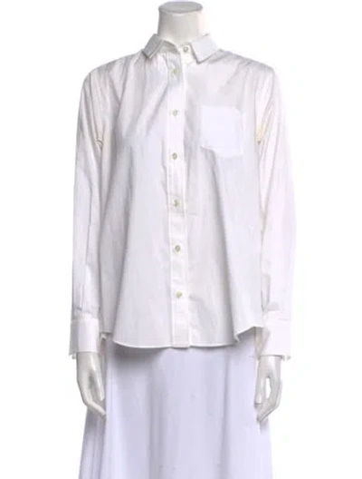 Pre-owned Sacai Long Sleeve Button-up Top In White