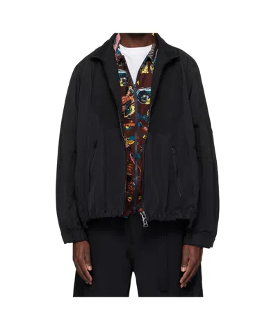 Sacai Long Sleeve Casual Jacket In Black