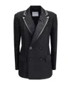 Sacai Double-breasted Blazer With Double Revers In Multi