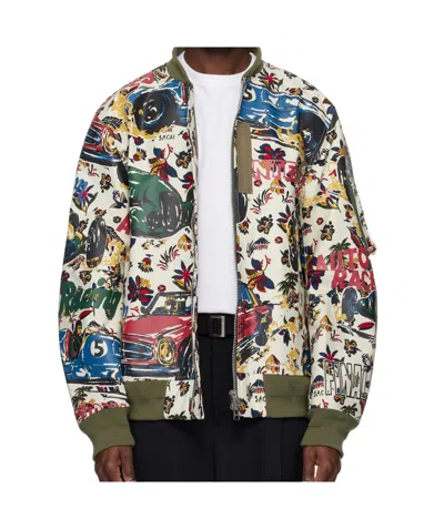Sacai Long Sleeve Casual Jacket In Multicolor