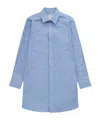Sacai Long Sleeve Dress In Blue