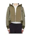 Sacai Long Sleeve Hooded Sweatshirt In Gray