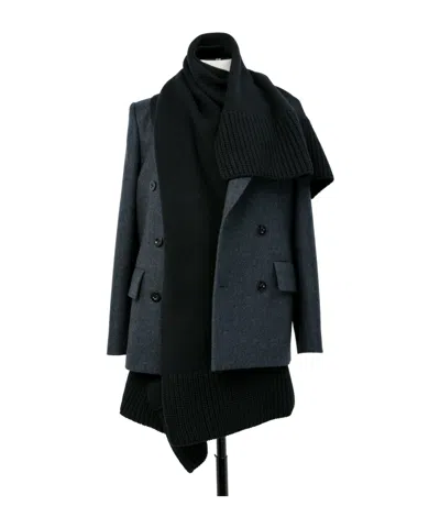 Sacai Long Sleeve Jacket In Black