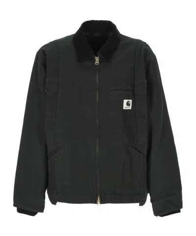 Sacai X Carhartt Wip Duck Long-sleeves Jacket In Green