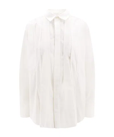 Sacai Long-sleeve Panelled Shirt In White