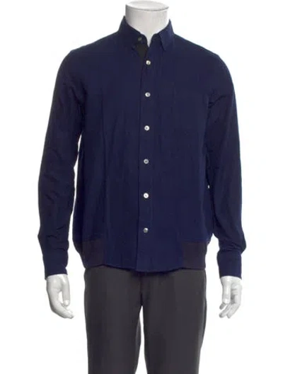 Pre-owned Sacai Long Sleeve Shirt In Blue