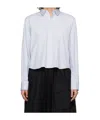 Sacai X Thomas Mason Cotton Poplin Suiting Dress In White