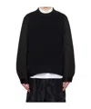 Sacai Long Sleeve Sweater In Black