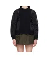 Sacai Long Sleeve Sweatshirt In Black