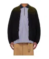 Sacai Long-sleeved Cardigan In Black