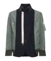 Sacai Two-tone Jacket High Collar In Multi