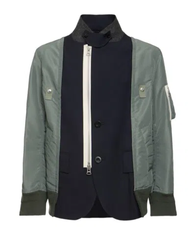 Sacai Long-sleeved Casual Jacket In Multi