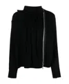 Sacai Ribbed-knit Zip-front Cardigan