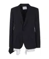 Sacai Women's Suiting X Cotton Poplin Jacket In Black